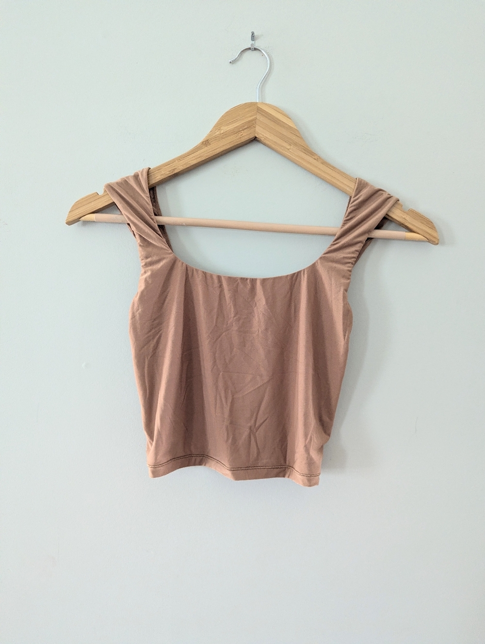 Aerie Tan Smoothez Square Neck Cropped Tank Top Size Small Seamless